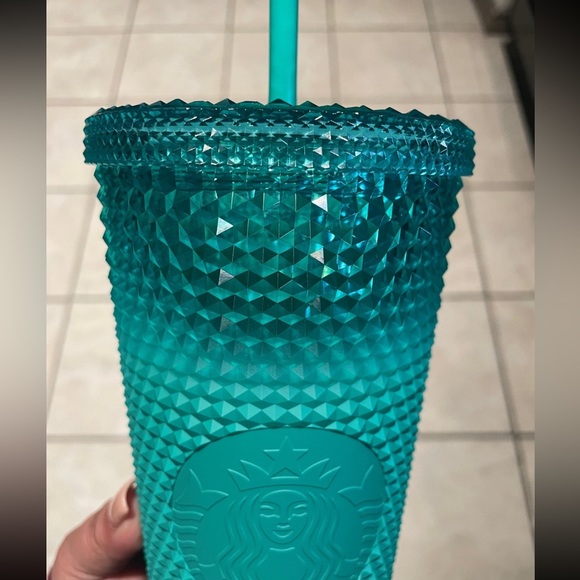 Green ombré studded Starbucks cup - Picture 3 of 5